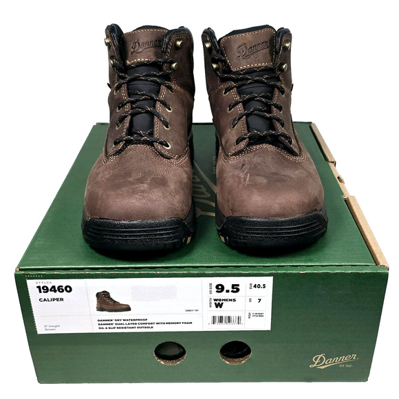 Danner Womens Size 9.5W Caliper 5" Brown Leather Waterproof Work Boot 19460 USA - Picture 1 of 13